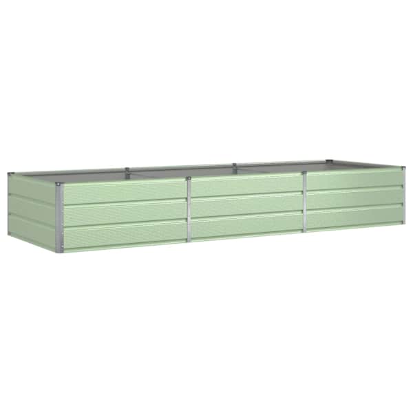 Taimekast 290 × 100 × 45 cm, tsingitud teras – heleroheline