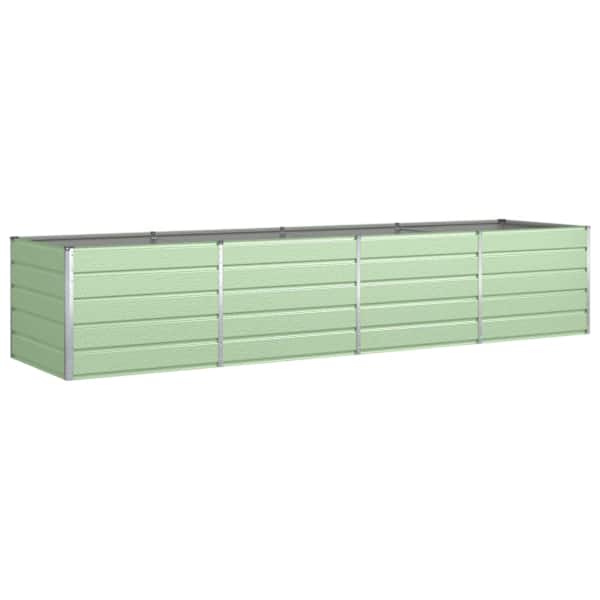 Taimekast 385 × 100 × 75 cm, tsingitud teras – heleroheline
