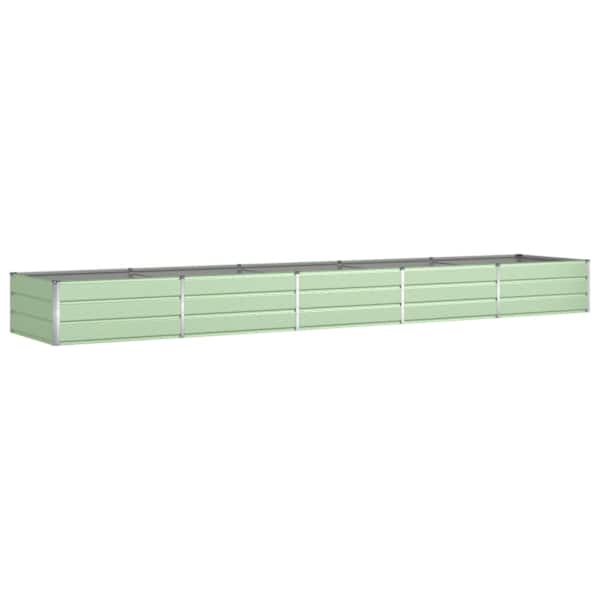 Taimekast 480 × 100 × 45 cm, tsingitud teras – heleroheline