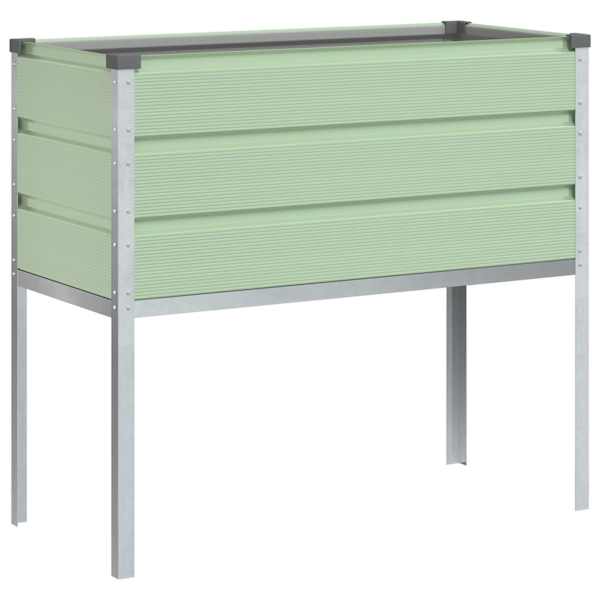Taimekast 100 × 45 × 90 cm, tsingitud teras – heleroheline