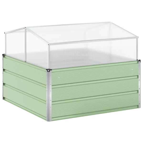 Taimekast 100 × 100 × 77 cm, tsingitud teras – heleroheline
