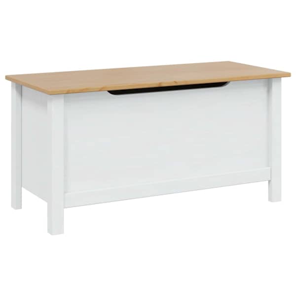 Salvestuskarp HILL Valge ja mesi pruun 90 × 40 × 45 cm