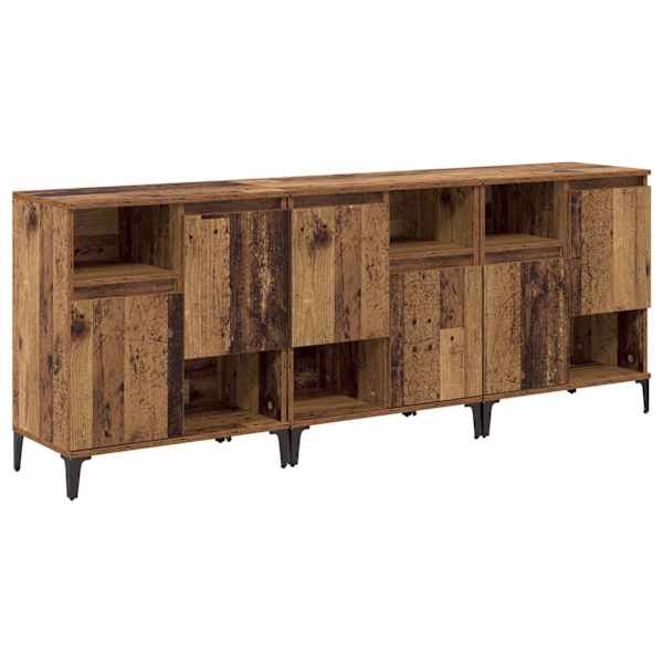 Kappide külgedel 3 tk Vana puit 60 × 35 × 70 cm Tehispuit