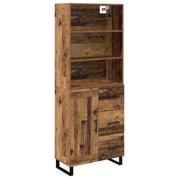 Kõrgushein 2 tk Vana puit 69,5 × 34 × 180 cm Tehispuit ja klaas