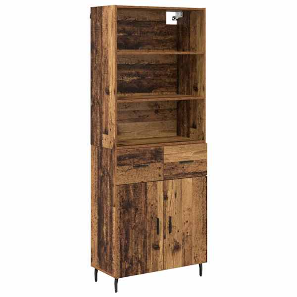 Kõrgushein 2 tk Vana puit 69,5 × 32,5 × 180 cm Tehispuit