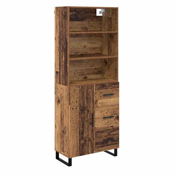 Kõrgushein 2 tk Vana puit 69,5 × 34 × 180 cm Tehispuit ja klaas