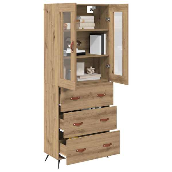 Kõrge kapp riiuliga 2 tk Käsitööpuu 69,5 × 34 × 180 cm