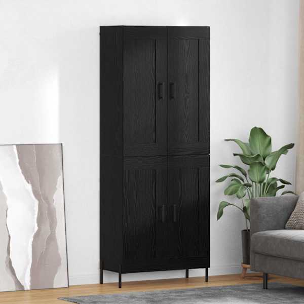 Kõrgushein 2 tk Must tamm 69,5 × 34 × 180 cm Tehispuit