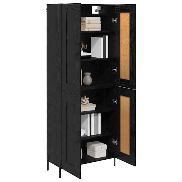 Kõrgushein 2 tk Must tamm 69,5 × 34 × 180 cm Tehispuit