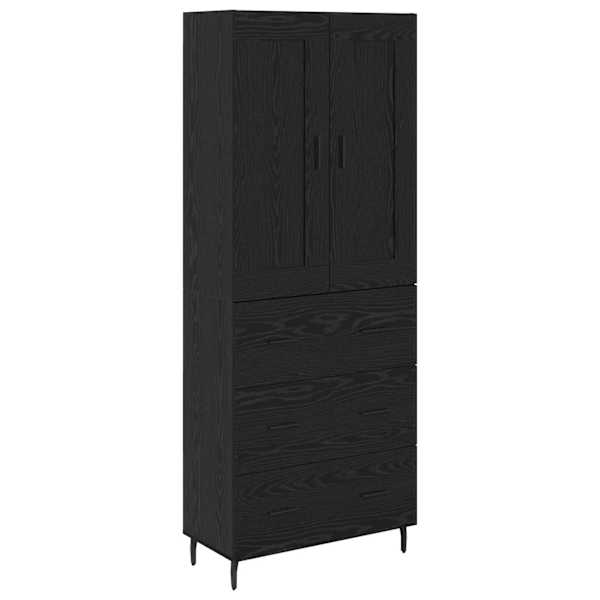 Kõrgushein 2 tk Must tamm 69,5 × 34 × 180 cm Tehispuit