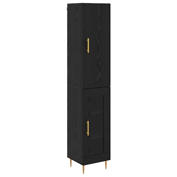 Kõrgushein 2 tk Must tamm 34,5 × 34 × 180 cm Tehispuit