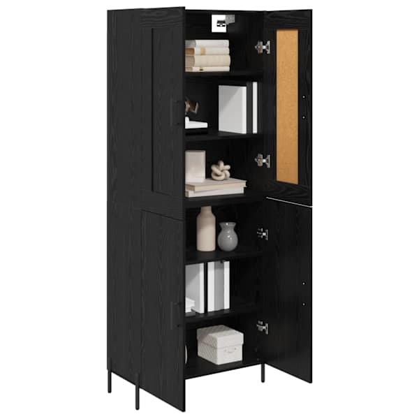Kõrgushein 2 tk Must tamm 69,5 × 34 × 180 cm Tehispuit