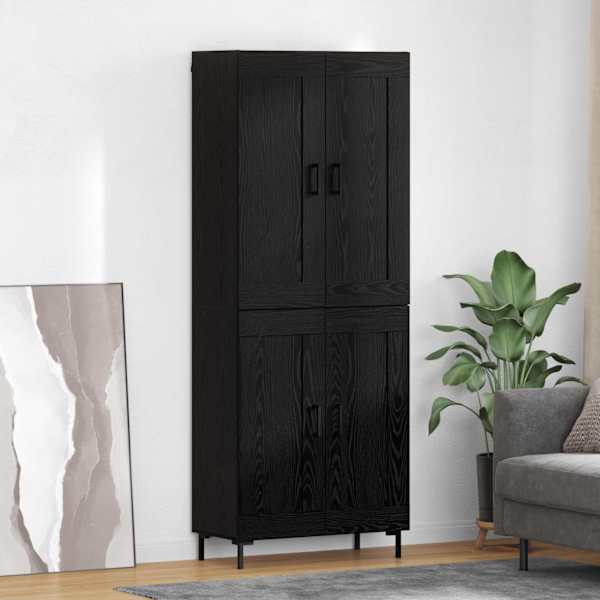 Kõrgushein 2 tk Must tamm 69,5 × 34 × 180 cm Tehispuit