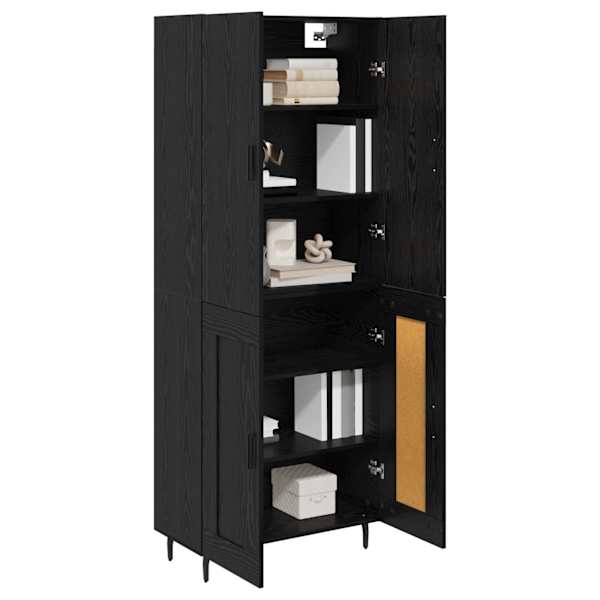 Kõrgushein 2 tk Must tamm 69,5 × 34 × 180 cm Tehispuit