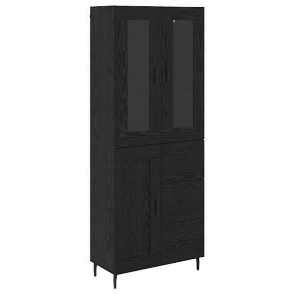 Kõrgushein 2 tk Must tamm 69,5 × 34 × 180 cm Tehispuit