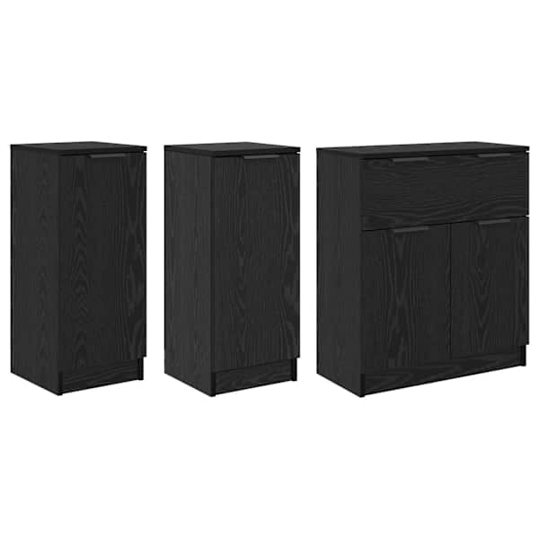 Kõide 3 tk Must tamm 69,5 × 34 × 180 cm Tehispuit