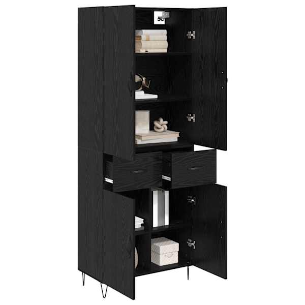 Kõrgushein 2 tk Must tamm 69,5 × 34 × 180 cm Tehispuit