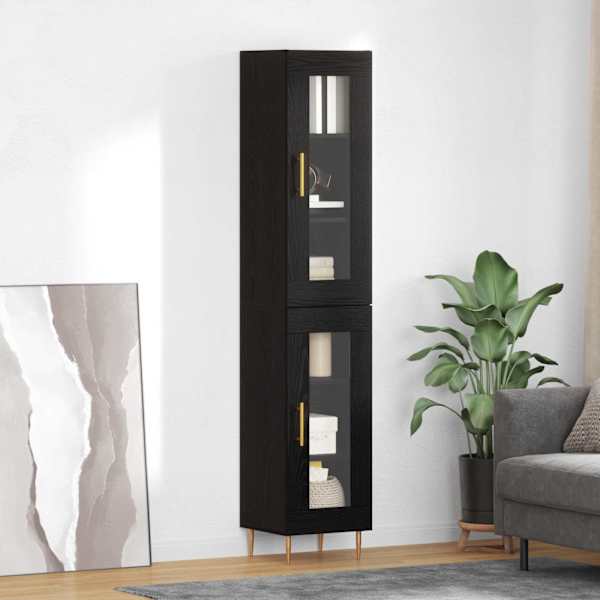 Kõrgushein 2 tk Must tamm 34,5 × 34 × 180 cm Tehispuit