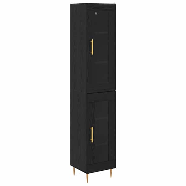 Kõrgushein 2 tk Must tamm 34,5 × 34 × 180 cm Tehispuit