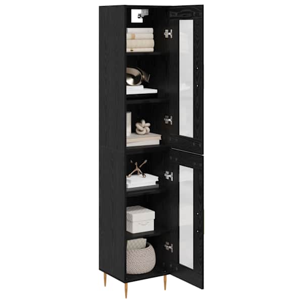 Kõrgushein 2 tk Must tamm 34,5 × 34 × 180 cm Tehispuit