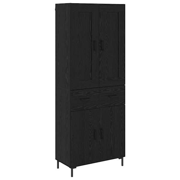 Kõrgushein 2 tk Must tamm 69,5 × 34 × 180 cm Tehispuit