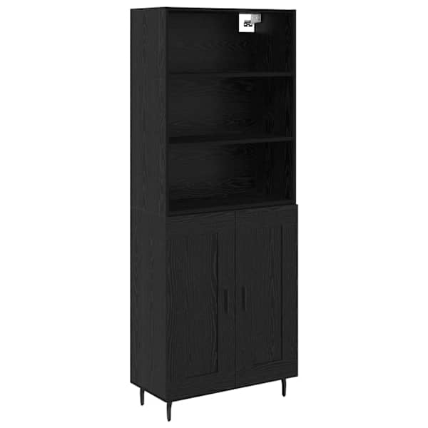 Kõrgushein 2 tk Must tamm 69,5 × 34 × 180 cm Tehispuit