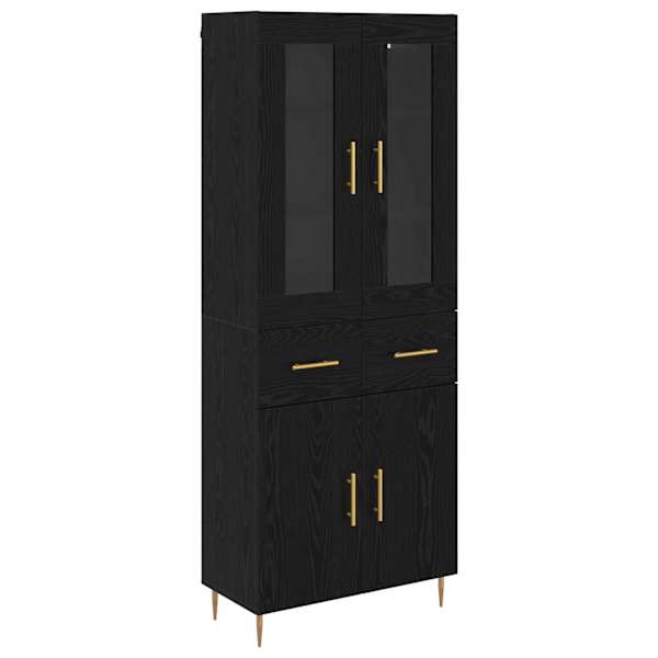 Kõrgushein 2 tk Must tamm 69,5 × 34 × 180 cm Tehispuit