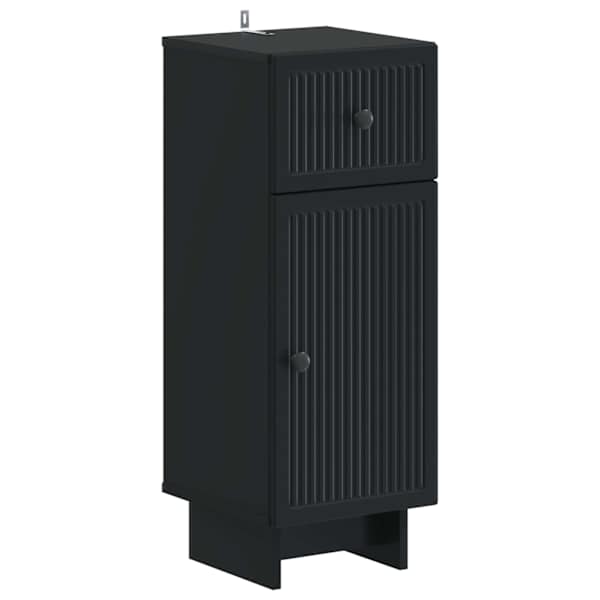 Vannitoa hoiukapp EDE Must 30 × 31 × 80 cm Tehispuit