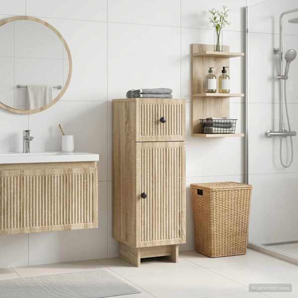 Vannitoa hoiukapp EDE Sonoma tamm 30 × 31 × 80 cm Tehispuit