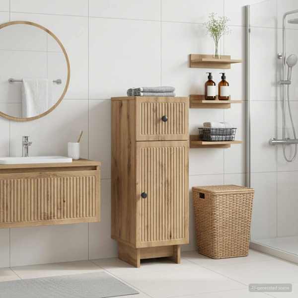 Vannitoa hoiukapp EDE Artisan tamm 30 × 31 × 80 cm Tehispuit