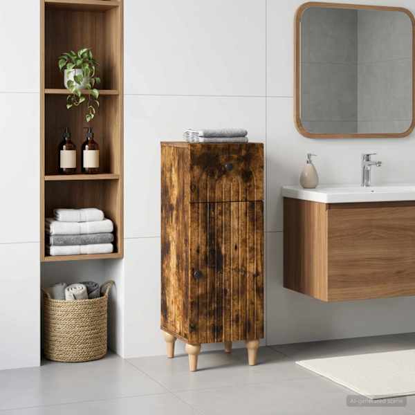 Vannitoa hoiukapp ALKMAAR Suitsutatud tamm 30 × 31 × 80 cm