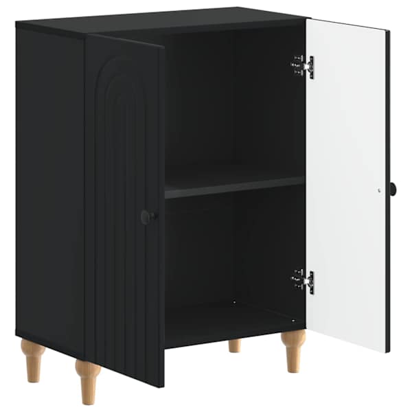 Vannitoa hoiukapp ALKMAAR Must 59,5 × 31 × 80 cm Tehispuit