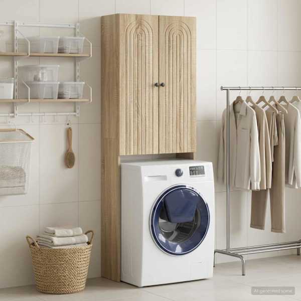 Tualettkabinet ALKMAAR Sonoma tamm 66 × 25,5 × 190 cm Tehispuit