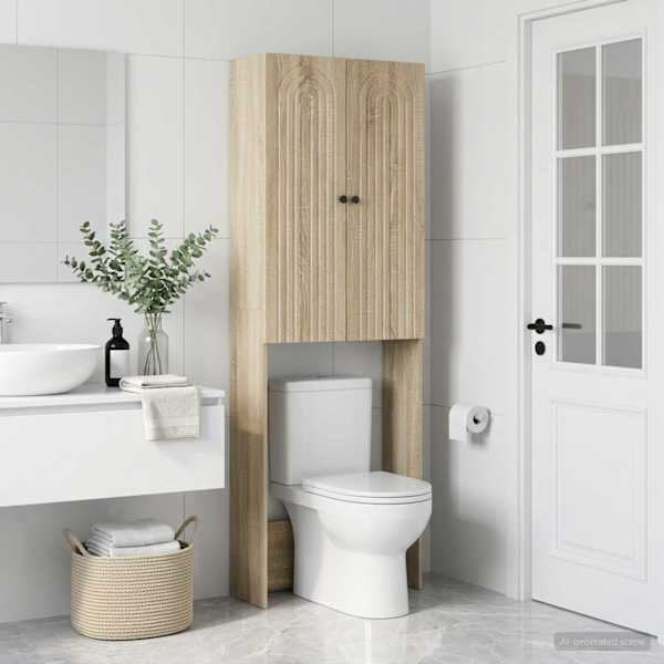 Tualettkabinet ALKMAAR Sonoma tamm 66 × 25,5 × 190 cm Tehispuit