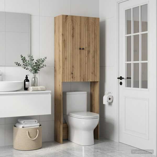 Tualettkabinet ALKMAAR Artisan tamm 66 × 25,5 × 190 cm
