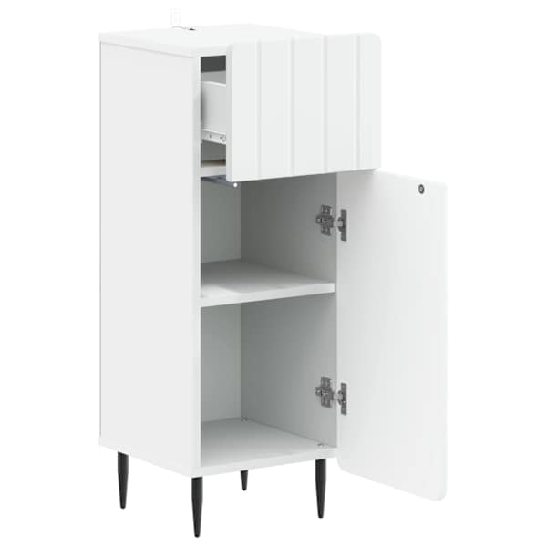 Vannitoa hoiukapp ZWOLLE Valge 30 × 31 × 79,5 cm Tehispuit