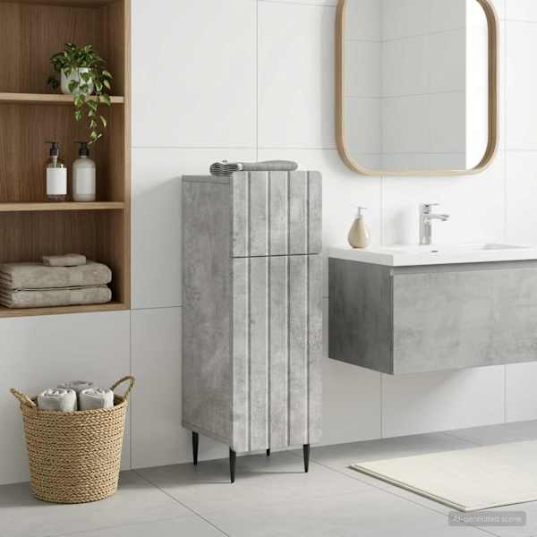 Vannitoa hoiukapp ZWOLLE Betoonhall 30 × 31 × 79,5 cm Tehispuit