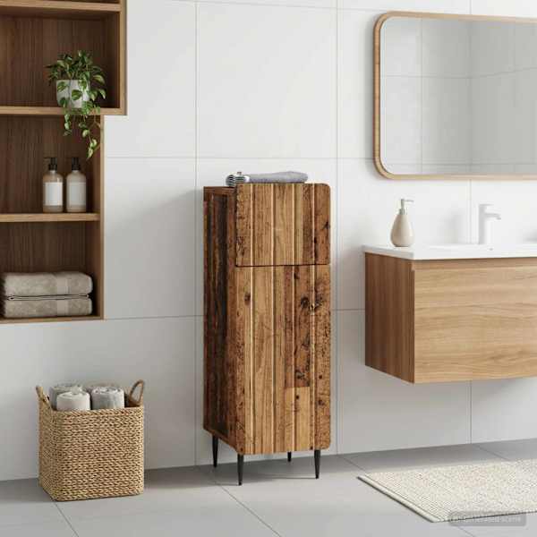 Vannitoa hoiukapp ZWOLLE Vana puit 30 × 31 × 79,5 cm Tehispuit