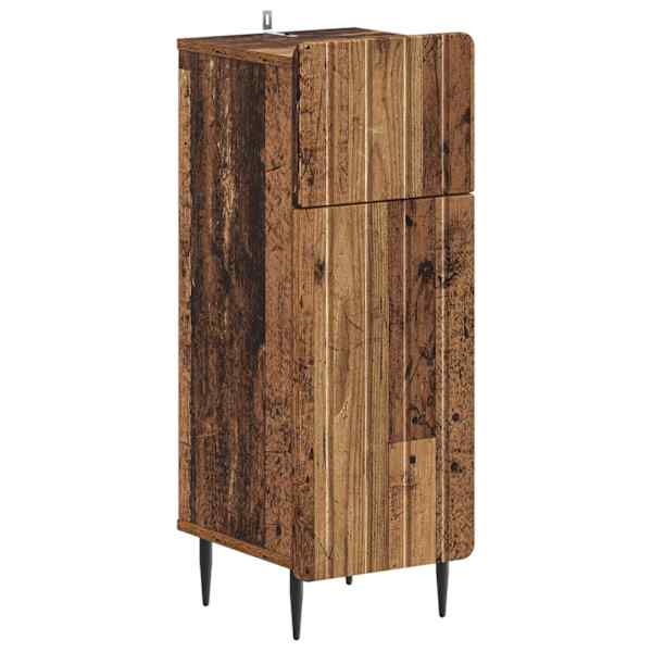 Vannitoa hoiukapp ZWOLLE Vana puit 30 × 31 × 79,5 cm Tehispuit