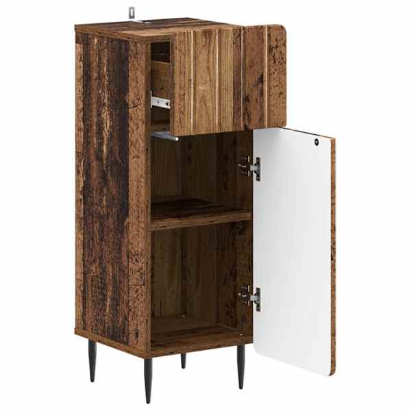 Vannitoa hoiukapp ZWOLLE Vana puit 30 × 31 × 79,5 cm Tehispuit