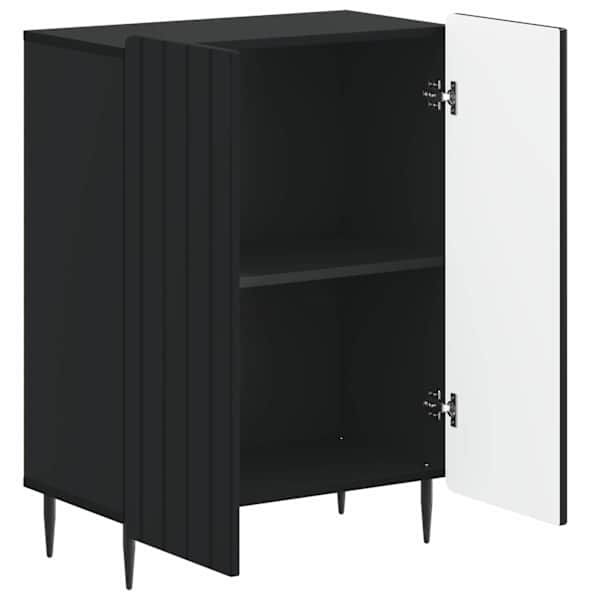 Vannitoa hoiukapp ZWOLLE Must 59,5 × 31 × 79,5 cm Tehispuit