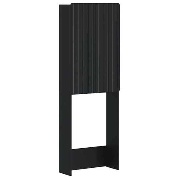 Tualettkabinet ZWOLLE Must 66 × 25,5 × 190 cm Tehispuit