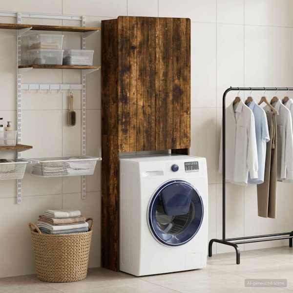 Tualettkabinet ZWOLLE Suitsutatud tamm 66 × 25,5 × 190 cm