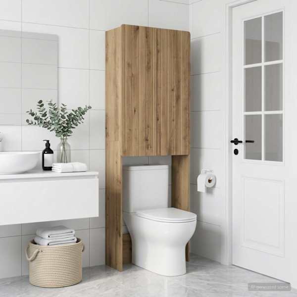 Tualettkabinet ZWOLLE Artisan tamm 66 × 25,5 × 190 cm Tehispuit