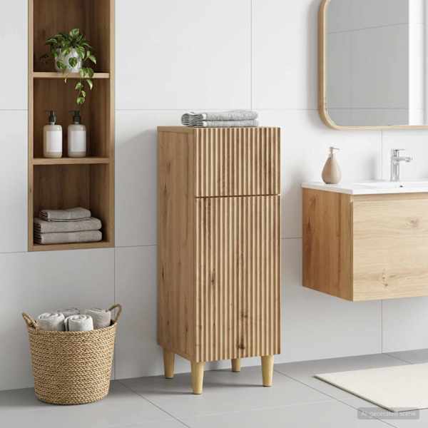 Vannitoa hoiukapp ARNHEM Artisan tamm 30 × 31 × 80 cm Tehispuit