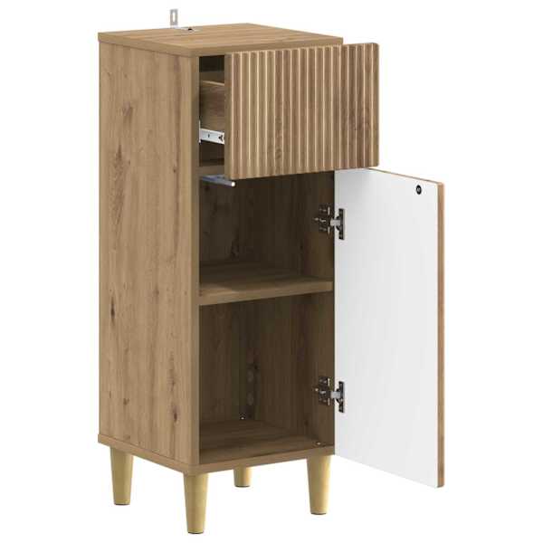 Vannitoa hoiukapp ARNHEM Artisan tamm 30 × 31 × 80 cm Tehispuit