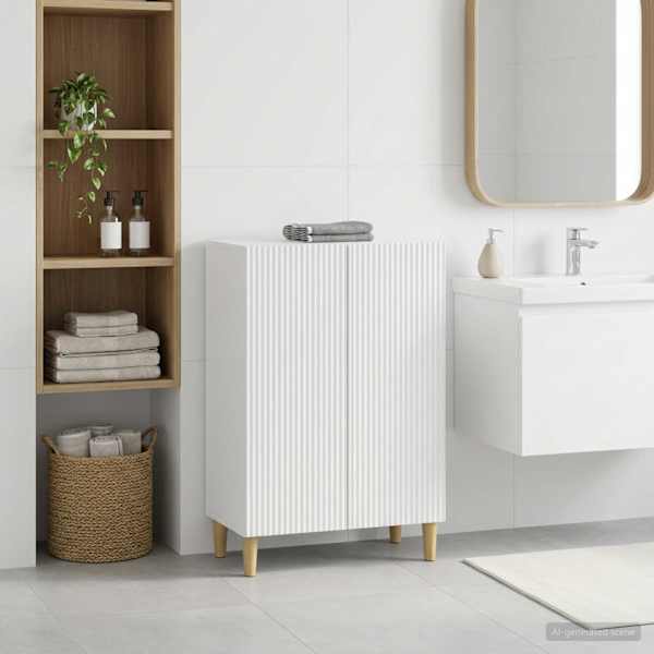 Vannitoa hoiukapp ARNHEM Valge 59,5 × 31 × 80 cm Tehispuit