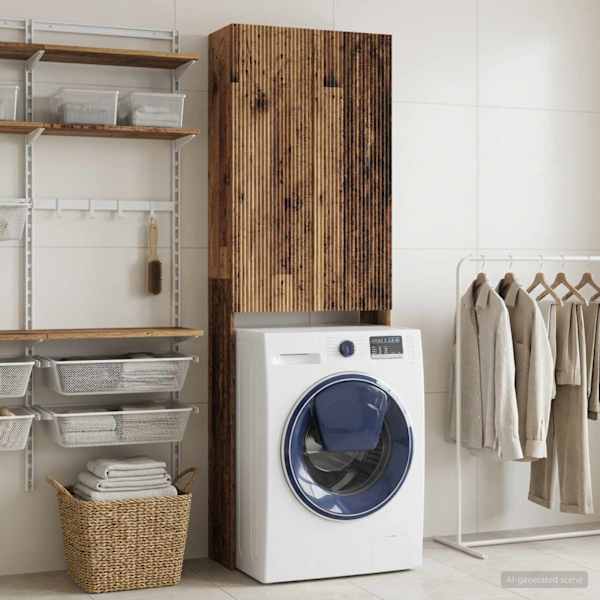 Tualettkabinet ARNHEM Vana puit 66 × 25,5 × 190 cm Tehispuit