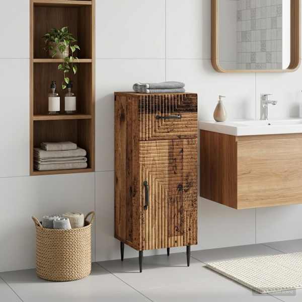 Vannitoa hoiukapp HAARLEM Vana puit 30 × 31 × 80 cm Tehispuit