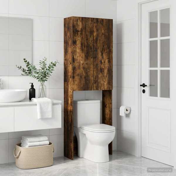 Tualettkabinet HAARLEM Suitsutatud tamm 66 × 25,5 × 190 cm